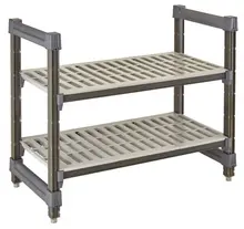 Cambro - Camshelving Elements 18" x 36" x 30" Vented 2-Shelf Stationary Undercounter Shelving Unit - ESU183630V2580