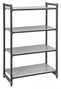 Cambro - Camshelving Elements Solid 4-Shelf Stationary Starter Unit - 24" x 30" x 72" - ESU243072S4580