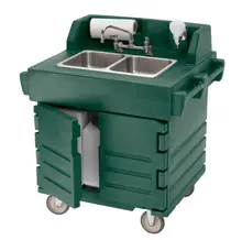 Cambro - Green CamKiosk Portable Self-Contained Hand Sink Cart - 110V - KSC402519