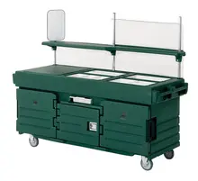 Cambro - CamKiosk Green Vending Cart with 4 Pan Wells - KVC854519
