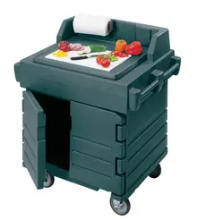 Cambro - Granite Green CamKiosk Food Preparation / Counter Work Station Cart - KWS40192