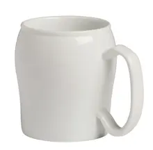 Cambro - Classic White Porcelain Ware 8 oz. Contoured Mug - 48/Case - MDSM8CNL148