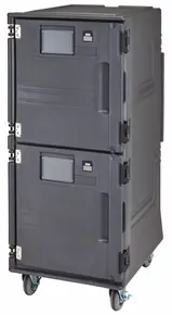 Cambro - Pro Cart Ultra Charcoal Gray Tall Profile Electric Passive Top / Cold Bottom Food Holding Cabinet in Fahrenheit - 220V - PCUPC2615