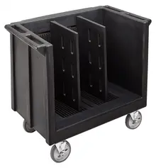 Cambro - Adjustable Black Tray and Dish Cart with Vinyl Cover - TDC30110
