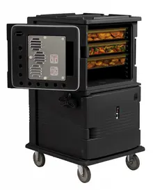 Cambro - Ultra Camcart Black Electric Hot Food Holding Cabinet in Fahrenheit - 220V - UPCH16002110