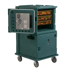 Cambro - Ultra Camcart Granite Green Electric Hot Food Holding Cabinet in Fahrenheit with Heavy-Duty Casters - 220V - UPCH16002HD192