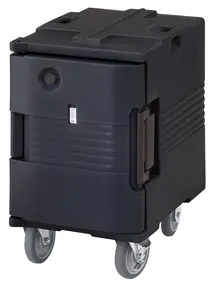 Cambro - Ultra Pan Carrier Black Electric Hot Food Holding Cabinet in Fahrenheit with Casters - 110V - UPCHW400110