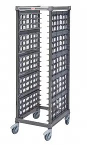 Cambro - Camshelving Ultimate 20 Pan End Load Bun / Sheet Pan Rack with Plastic Casters - Unassembled - UPR1826FP20580