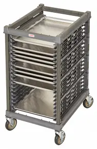 Cambro - Camshelving Ultimate 20 Pan Half Size End Load Bun / Sheet Pan Rack with Metal Casters - Unassembled - UPR1826H20580