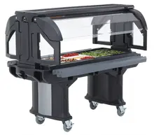 Cambro - Black 5' Versa Food / Salad Bar with Heavy-Duty Casters - Low Height - VBRLHD5110