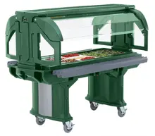 Cambro - Green 6' Versa Food / Salad Bar with Heavy Duty Casters - Low Height - VBRLHD6519