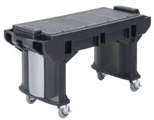 Cambro - Black 5' Versa Work Table with Standard Casters - Low Height - VBRTL5110