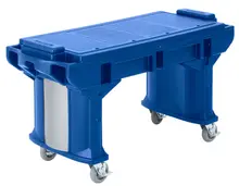 Cambro - Navy Blue 6' Versa Work Table with Heavy Duty Casters - Low Height - VBRTLHD6186