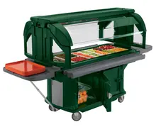 Cambro - Kentucky Green 6' Versa Ultra Food / Salad Bar with Storage and Heavy-Duty Casters - VBRUHD6519