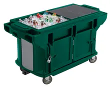Cambro - Kentucky Green 6' Versa Ultra Work Table with Storage and Heavy-Duty Casters - VBRUTHD6519
