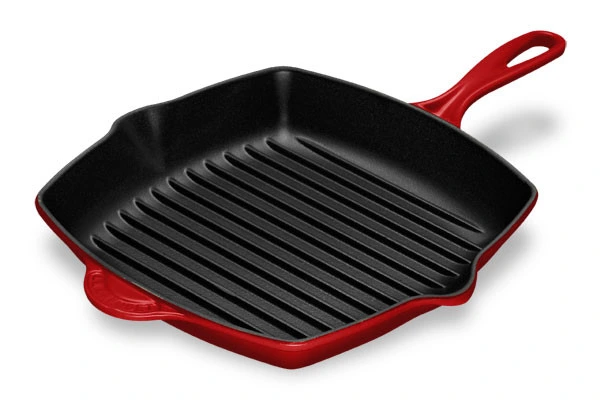 Le Creuset - 10.25" (26cm Cherry Square Skillet Grill