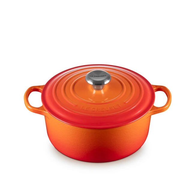 Le Creuset - 4.2 L (4.5 QT) Flame French Round Dutch Oven