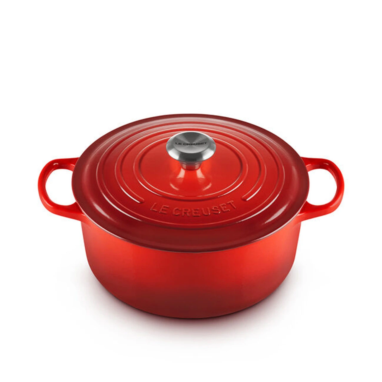 Le Creuset - 5.3 L (5.5 QT) Cherry Enamel Cast Iron Round Dutch Oven