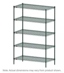 Metro - 24" x 72" x 74" Stationary Super Erecta Adjustable 2 Series Metroseal 3 Wire Shelving Unit - 5A577K3