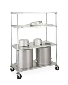 Metro - 24" x 48" x 68" Mobile Solid Embossed Pot and Pan Rack - PR48ES