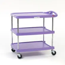 Metro - 24" x 34" myCart MY2030-24AP Purple Utility Cart with Two Shelves and Chrome Posts - MY2030-24AP