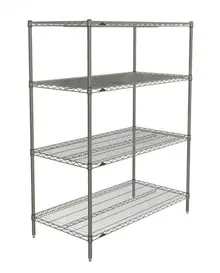Metro - 24" x 48" x 63" Super Erecta Brite Wire Stationary Starter Shelving Unit - N556BR