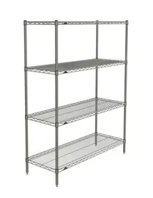 Metro - 18" x 48" x 63" Super Erecta Brite Wire Stationary Starter Shelving Unit - N356BR