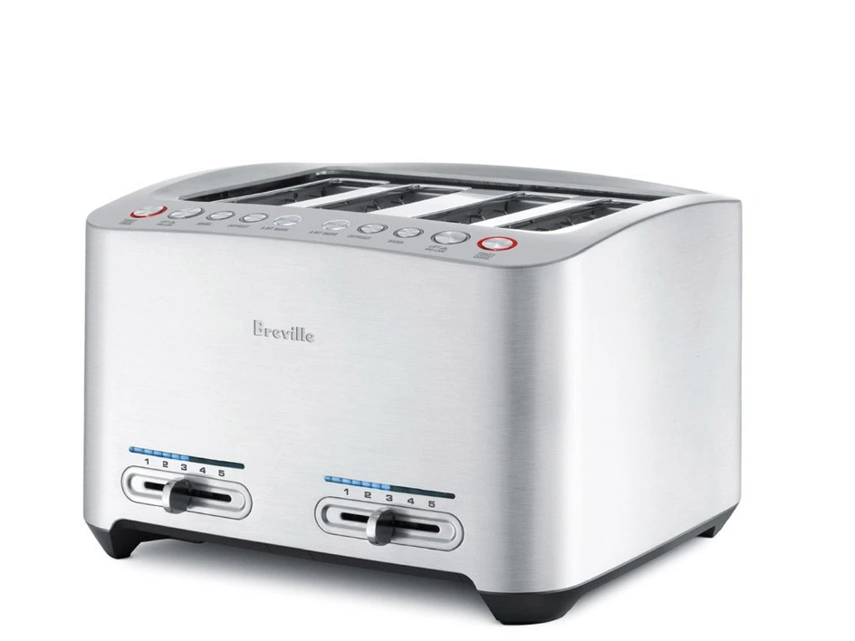 Breville - Die-Cast 4-Slice Stainless Steel Smart Toaster