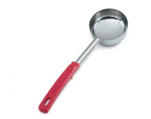 Vollrath - 8 oz. Orange Solid Round Stainless Steel Spoodle® Portion Spoon with Grip 'N Serve® Handle - 62182