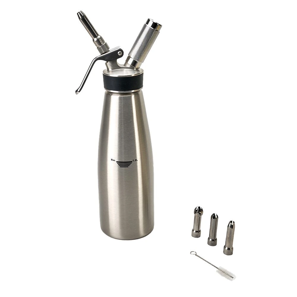 Chef Master - 2 Pint (1L) Stainless Steel Whipped Cream Dispenser