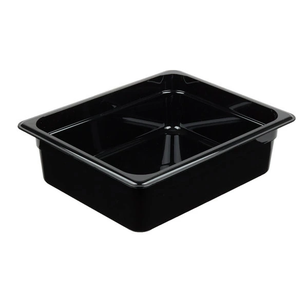 Cambro - Camwear 1/2 Size Black Polycarbonate Food Pan - 4" Deep