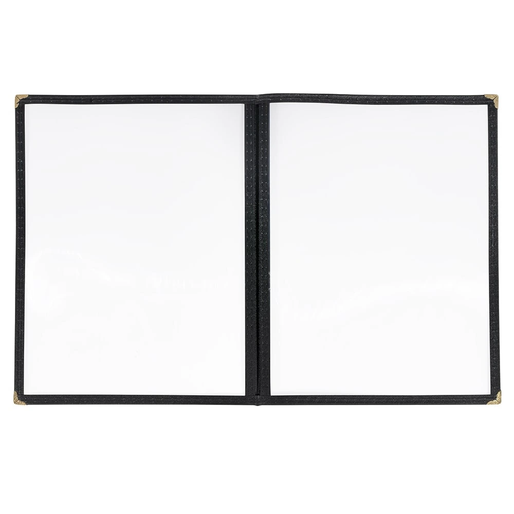 Winco - 2 Panel Menu Cover 8.5" x 11" Black