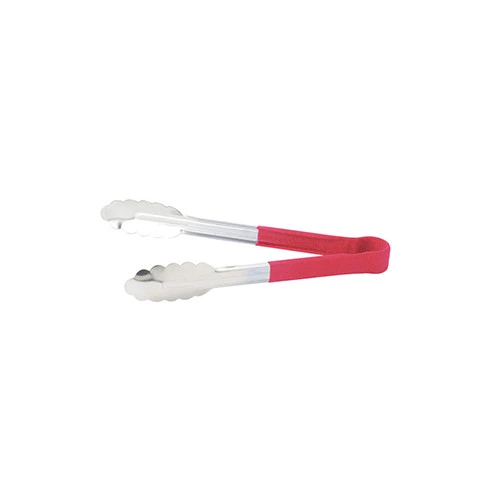 Winco - 9" Red Handle Kool-Touch Utility Tongs