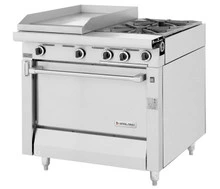 Garland - Master Series 34" Natural Gas Range w/ 1 Storage Base, 2 Open Burners & 17" Hot Top - M42-6S