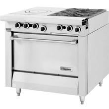 Garland - Master Sentry Series 34" Liquid Propane Range w/ 1 Standard Oven, 2 Open Burners & 17" Front Fired Hot Top - MST54R-E