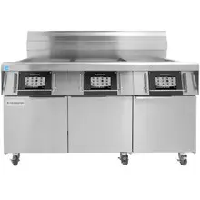 Frymaster - FilterQuick Oil-Conserving 3 x 60 Lb Electric Fryer w/ FQ4000 & Automatic Filtration 208V/3Ph - 3FQE60U