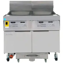Frymaster - 2 x 100 Lb Natural Gas Fryer w/ Filtration & Low Flue Temperature - FPLHD265