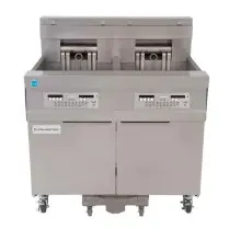 Frymaster - 1814 High Production Oil-Conserving 2 x 63 Lb Natural Gas Fryer - 21814GF