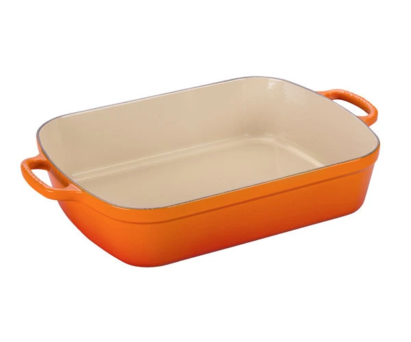 Le Creuset - 4.9 L (5.2 QT) Flame Rectangular Roaster