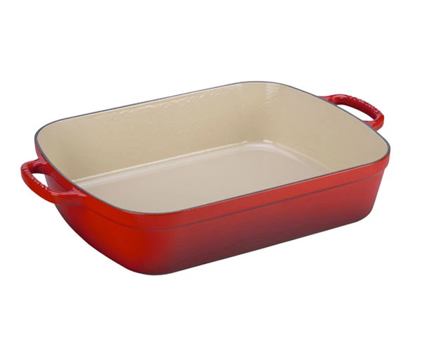 Le Creuset - 4.9 L (5.2 QT) Cherry Rectangular Roaster