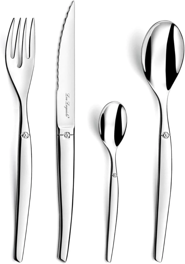 Laguiole - Jet Mirror Finish 24 PC Flatware Set 18/0