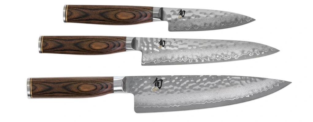 Shun - Premier 3 Piece Starter Set - 8" Chef's, 6.5" Utility, and 4" Paring Knife