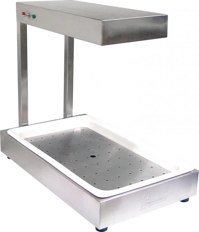 Omcan - 13" Countertop Ceramic Fry Dump Station w/ Overhead Heat Strip - 23574