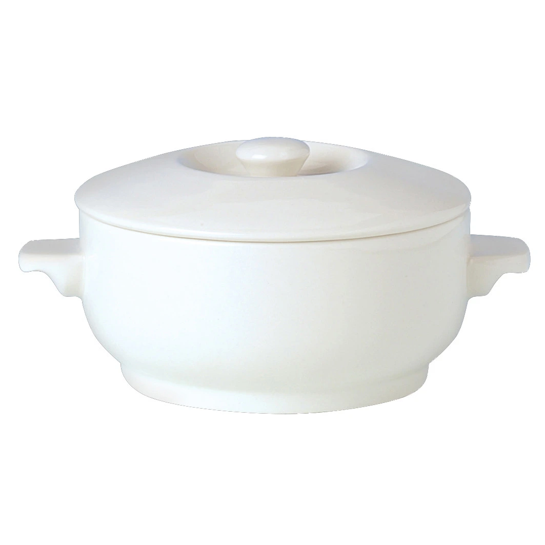 Steelite - 15 Oz  White Simplicity Cookware Soup Bowl W/Cover (6 Per Case) - 11010828