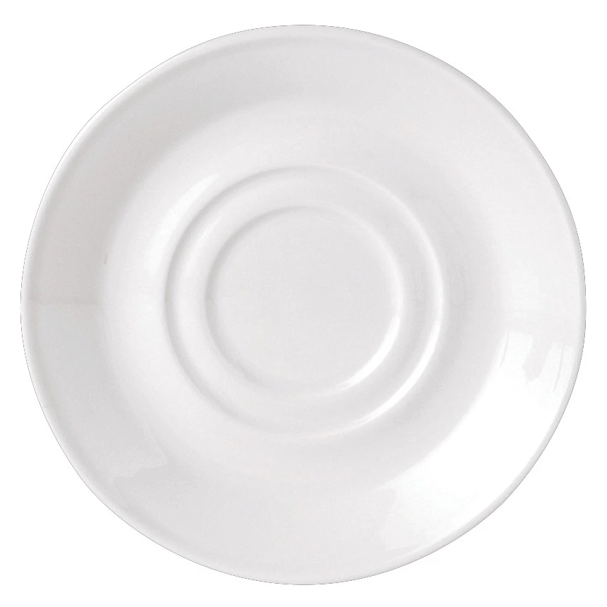 Steelite - 6 1/2 In White Simplicity Saucer/Soup Stand Double Well (36 Per Case) - 11010225