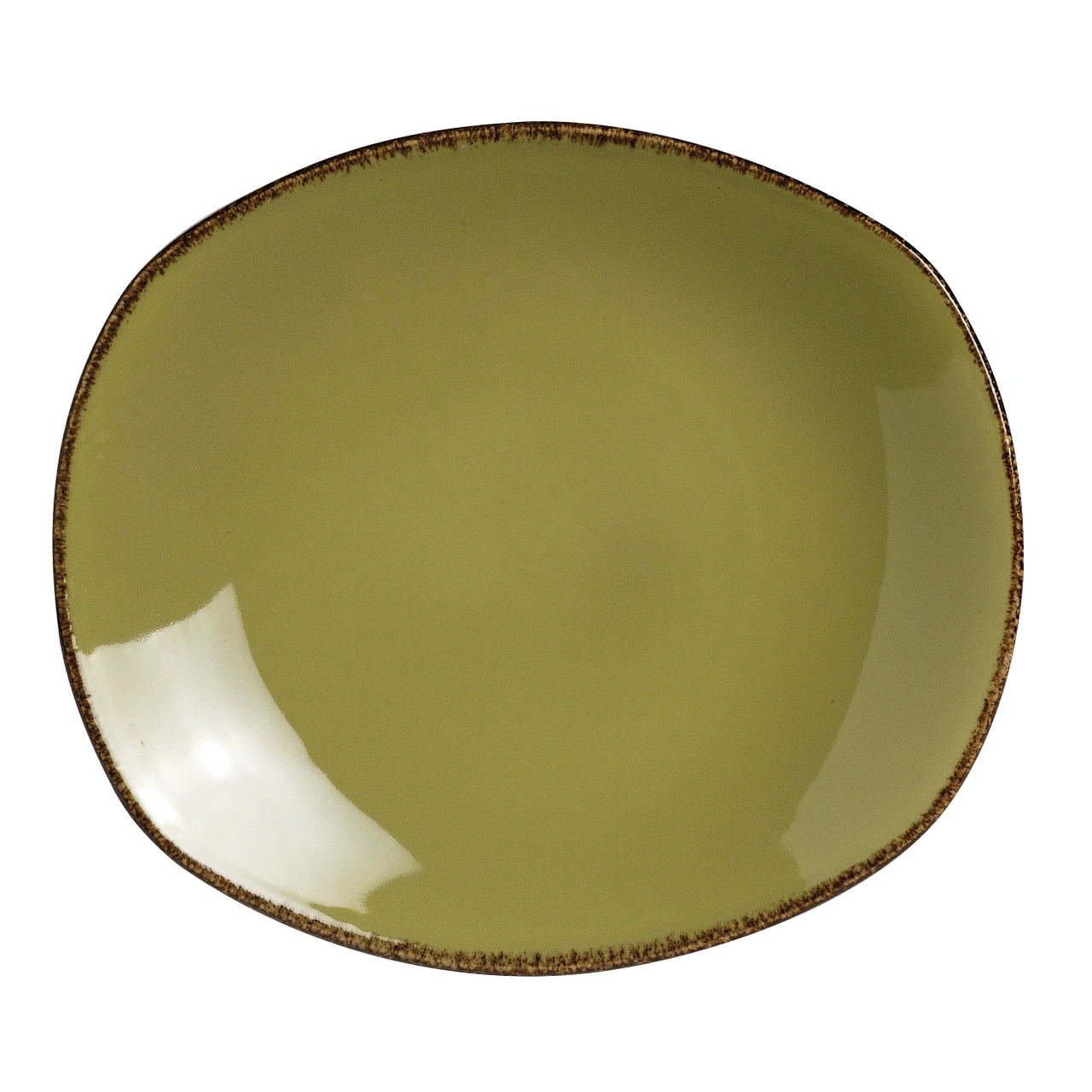 Steelite - 10 In X 9 In Green Spice Plate (24 Per Case) - 11220580