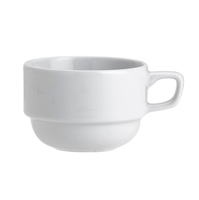 Royal Porcelain - 3 oz. White Avalon Ad Stack Cup (36 Per Case) - 61101ST0267