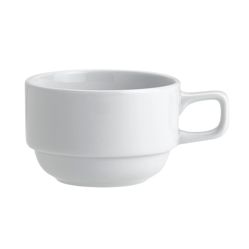 Royal Porcelain - 7 oz. White Avalon Stack Cup (36 Per Case) - 61101ST0268