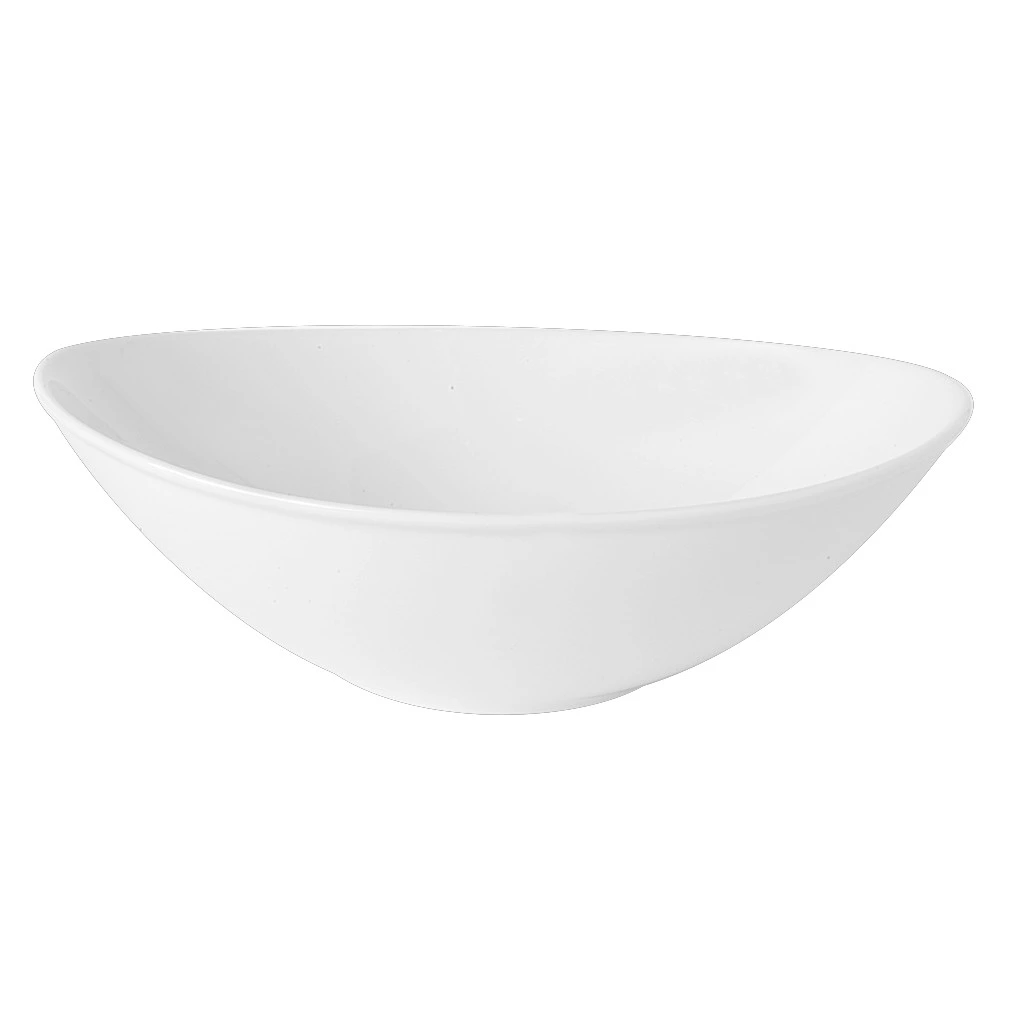 Royal Porcelain - 8 oz. White Tahara Salad Bowl Oval (36 Per Case) - 61103ST0443