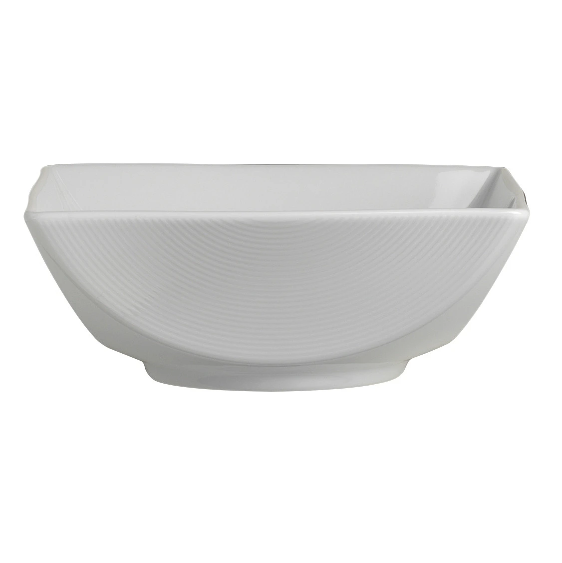 Royal Porcelain - 27 oz. White Vortex Deep Soup Bowl Square (36 Per Case) - 61105ST0529